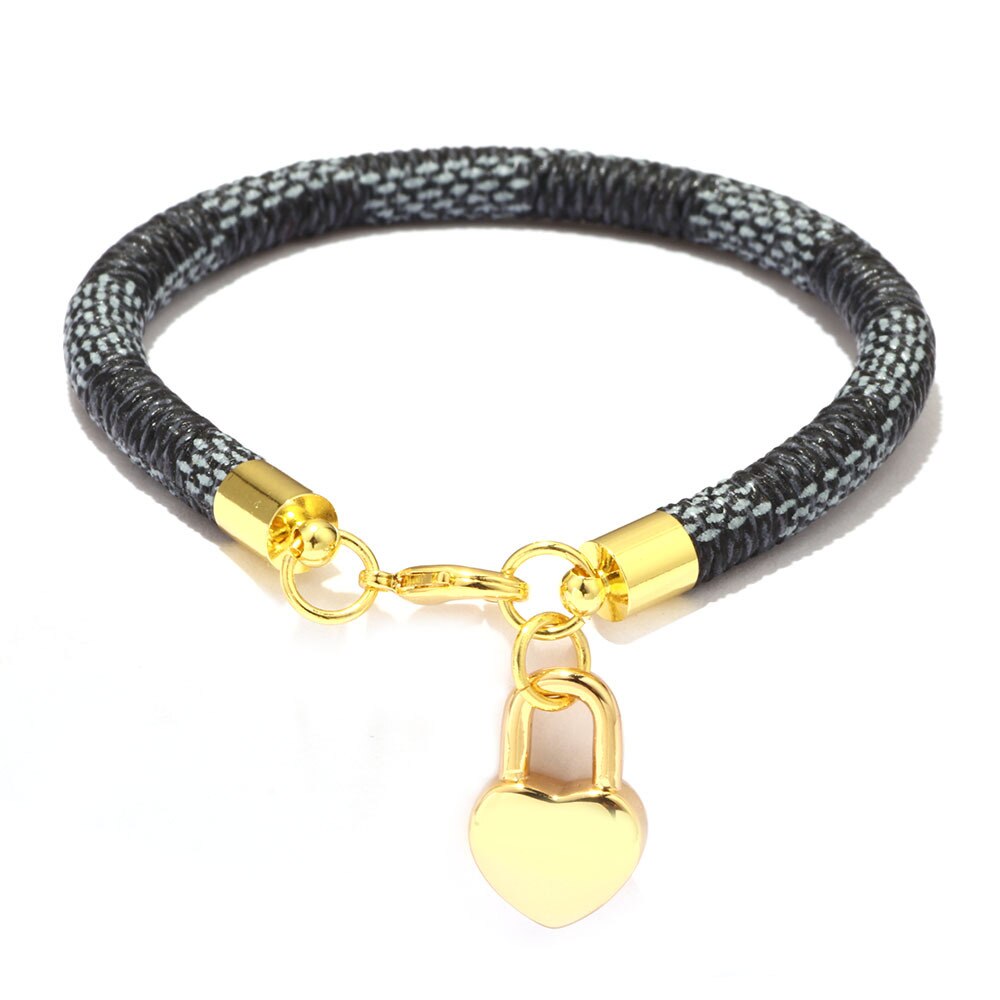 Women Charm Bracelet High Quality Leather Bag Gold Love Pendant Female Bracelet Brand Bracelets For Women Best Gift