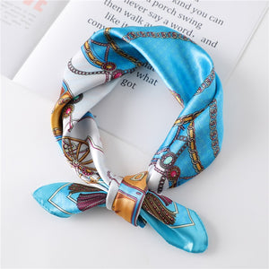 Women Square Silk Scarf Chiffon Satin Lady Hair Neck Foulard  Scarves Shawl Wrap Female Bandana Head Kerchief Hijab Headband