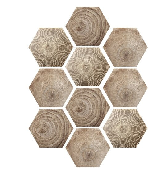 Funlife Wood Grain Self Adhesive Floor Tile Sticker Waterproof,Non-Slip PVC Vinyl Flooring Film For Bathroom Toliet Shower Decor