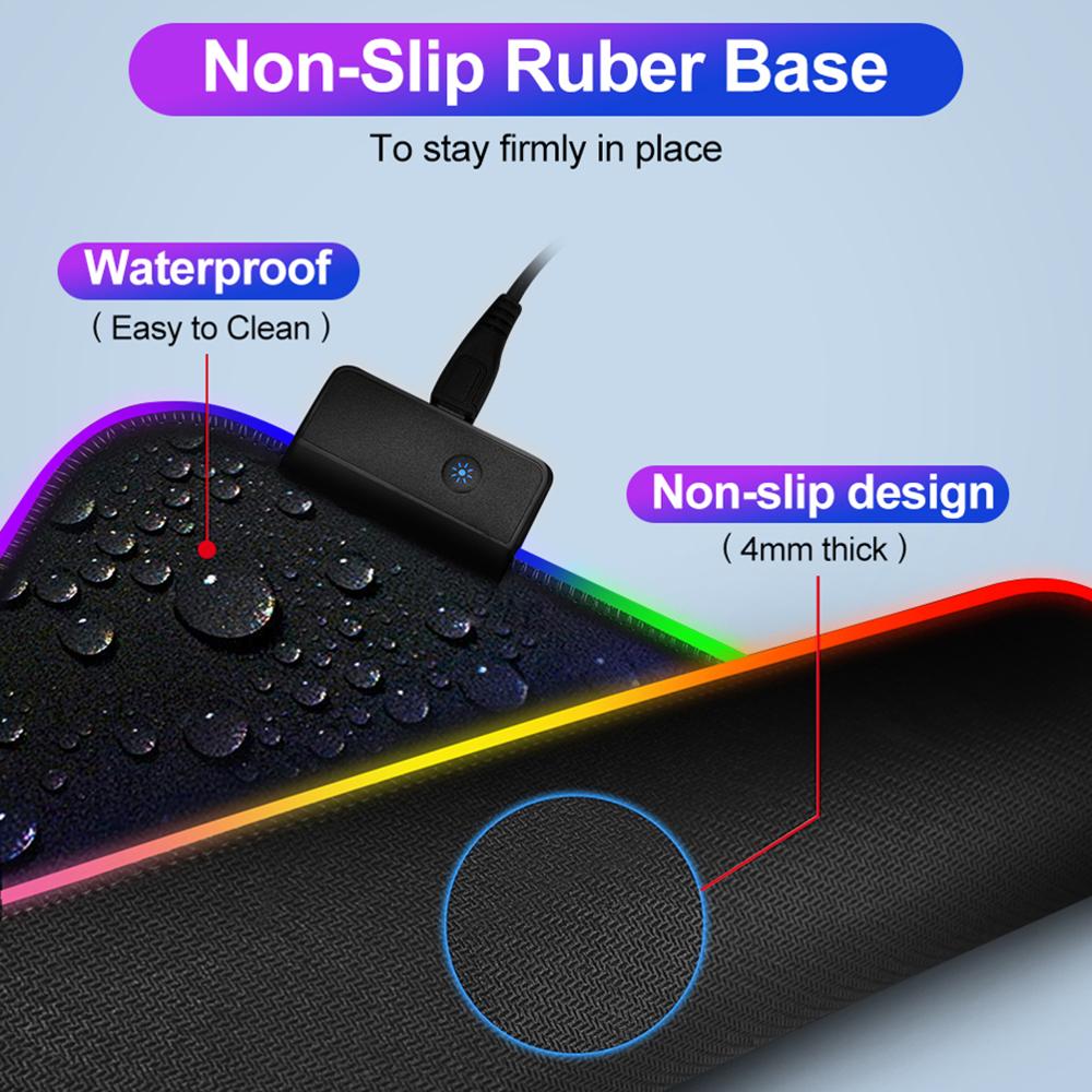 Mouse Pad Gaming Mouse Pad Large RGB Computer Mause Pad XXL Mousepad Gamer Keyboard Mause Carpet Desk Mat PC Game Mouse Pad