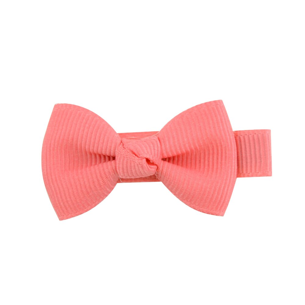 40 pcs/lot Cute Mini Hair Bows With Clip For Baby Girls Hair Clips Tie Solid Ribbon Barrettes Kids Hairpins Headwear Accessories