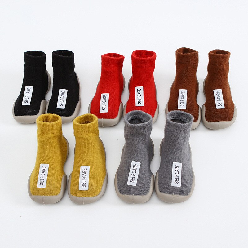 Baby Boys Girls Toddlers Moccasins Non-Skid Indoor Kids Floor Slipper Children Animal Breathable Cotton Knitted Shoes Ideal Gift