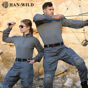 Pantalon de chasse G3 costume tactique Militaire uniforme Multicam Forces costume chemise de Combat pantalon tactique Airsoft Militaire avec tampons