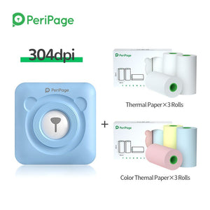 PeriPage Portable Thermal Bluetooth Printer 304dpi Thermal Picture Photo label Mini Printer for Android IOS Mobile Phone