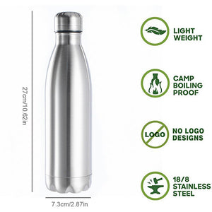 Stainless Cola Motion Sport Water Bottle Rugged Water Cup Monolayer No Heat Preservation Metal Color Cola Drink Bottle Drinkware