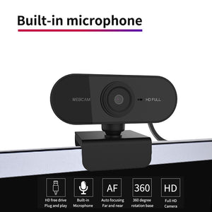 1080P HD Webcam Rotatable Autofocus USB 2.0 PC Desktop Web Camera Mini Computer Web Cam Video Recording For Live Work Conference