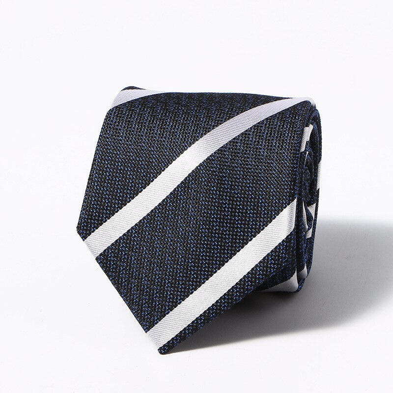 Luxury Fashion Striped Plaid Men's Tie Red Blue Grey Classic Neck Ties Leisure Business Wedding High Quality 8cm Silk Necktie