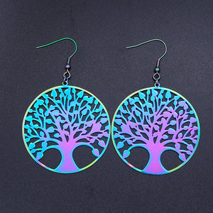 Vni and Mia 100% Stainless Steel Boho Lotus Dream Catcher Earring For Women Wholesale Fashion Bohemia Jewelry Dropshipping