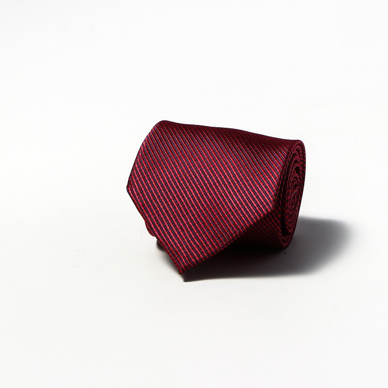 Luxury Fashion Striped Plaid Men's Tie Red Blue Grey Classic Neck Ties Leisure Business Wedding High Quality 8cm Silk Necktie