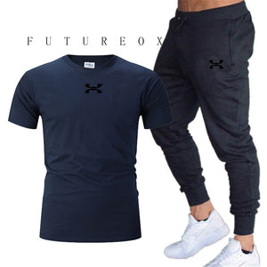 Pants Men Sweatpants+men running t-shirts men sets jogging Sportswear men Pants Gym Fitness Sportswear Tracksuit Training Pants