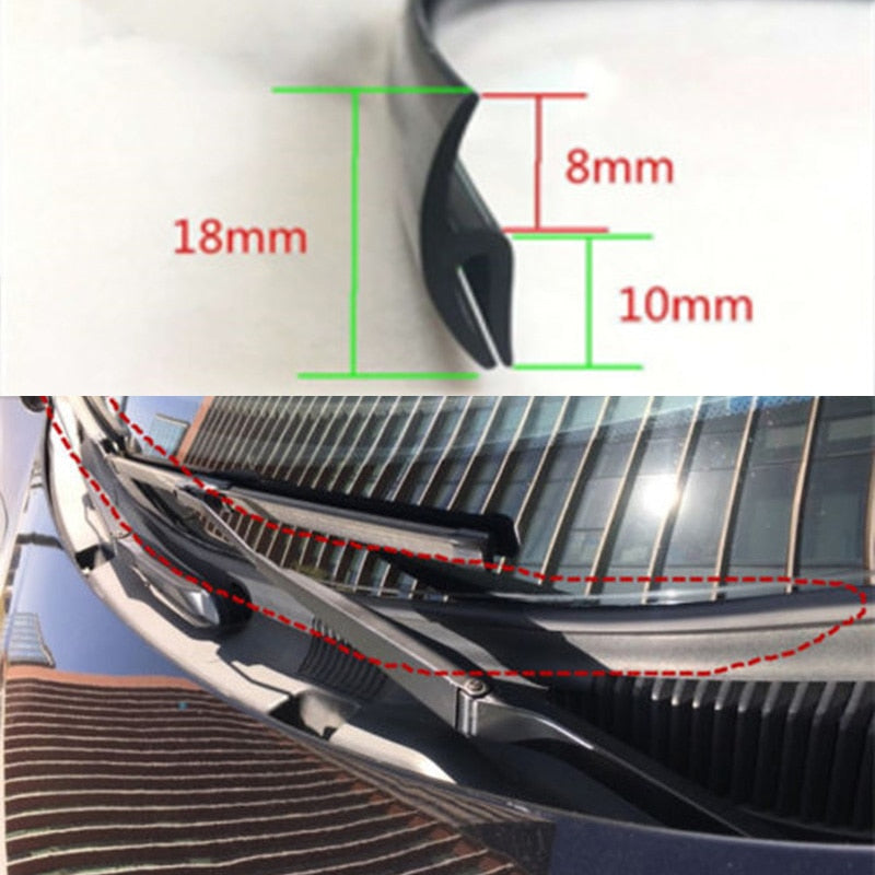 Ageing Rubber Seal Strips Under Windshield Panel For Audi A3 8P 8V Q5 Q7 A4 B5 B8 B6 B7 A5 A6 C5 C6 C4 Peugeot 206 307 407 301