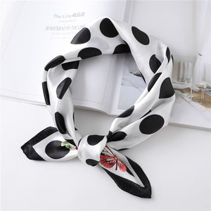 Women Square Silk Scarf Chiffon Satin Lady Hair Neck Foulard  Scarves Shawl Wrap Female Bandana Head Kerchief Hijab Headband