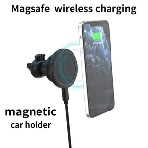 15W Magsafe Wireless Charger Magnetic Phone Car Holder Airvent Magnet Adsorbable Car Mount For iphone 12 12Pro 12ProMax 12mini