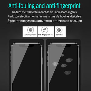3Pcs Full Cover Protective Glass For iPhone SE 6 6s 7 8 Plus Tempered Glass Film For iPhone X XS XR 11 11 Pro Max Screen Glass