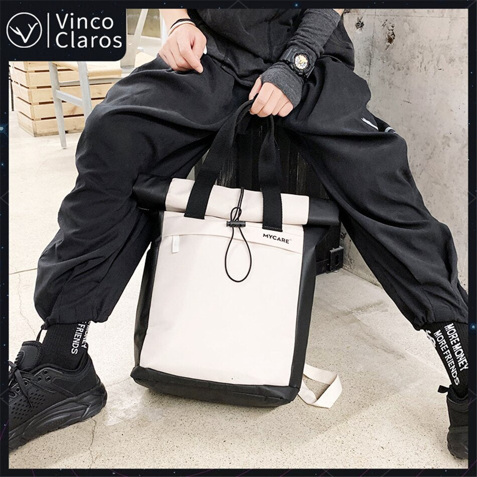 Large Capacity Waterproof Travel Backpacks Male Fashion Panelled Notebook Backpack for School Teenagers Men's Bag 2020 Trend New