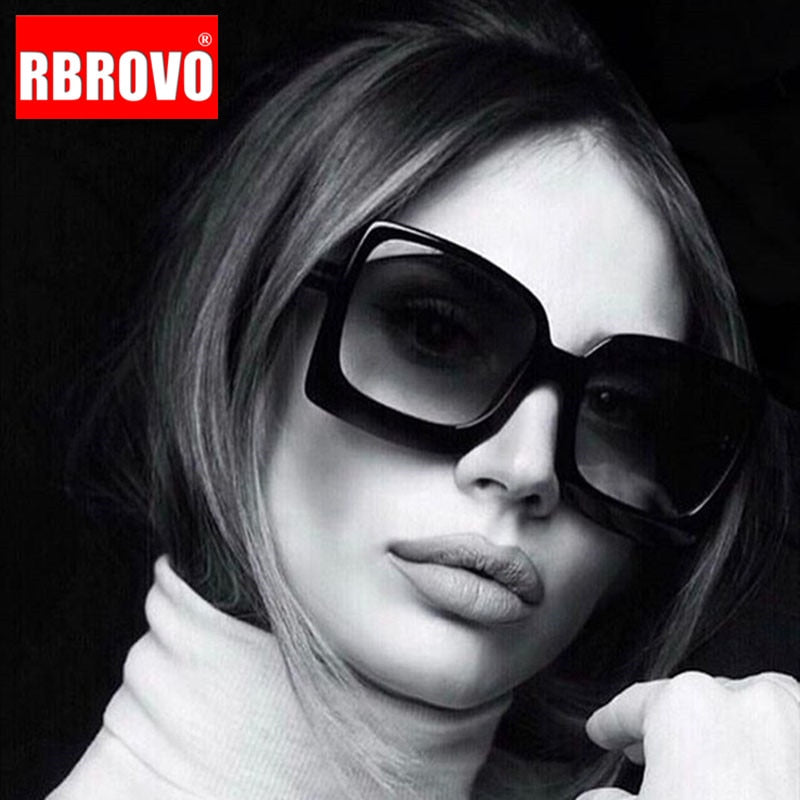 RBROVO 2020 lunettes De soleil surdimensionnées femmes Vintage lunettes De soleil pour femmes/hommes luxe lunettes De soleil femmes miroir Oculos De Sol Feminino