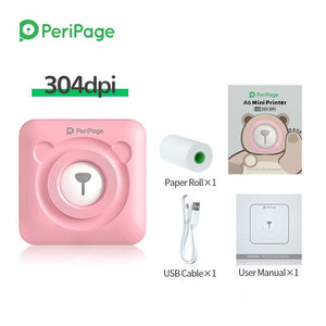 PeriPage Portable Thermal Bluetooth Printer 304dpi Thermal Picture Photo label Mini Printer for Android IOS Mobile Phone