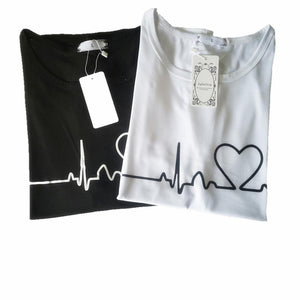 2020 nouvelles femmes T-shirts décontracté Harajuku amour imprimé hauts t-shirt été femme t-shirt à manches courtes t-shirt pour les femmes vêtements