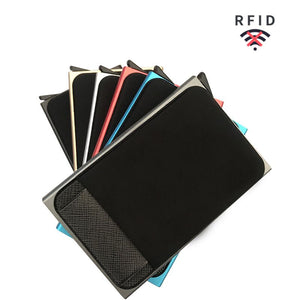 Men Business Aluminum Cash ID Card Holder RFID Blocking Slim Metal Wallet Coin Purse card case credit card wallet rfid wallet