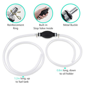Universal Auto Fuel Pump Manual Gas Oil Transfer Liquid Gasoline Petrol Hand Suction Pipe Pumping Durable For Car Marine Outboar