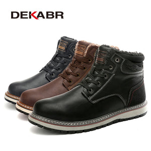 DEKABR 2021 New Snow Boots Protective and Wear-resistant Sole Man Boots Warm and Comfortable Winter Walking Boots Big Size 39-46