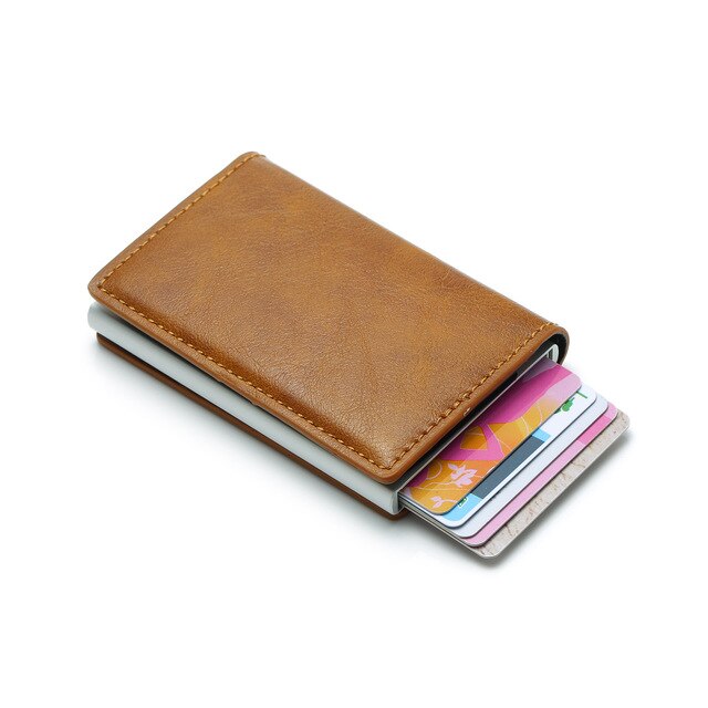 Aluminum Metal Credit Business Mini Card Wallet 2020 Dropshipping Man Women Smart Wallet Business Card Holder Hasp Rfid Wallet