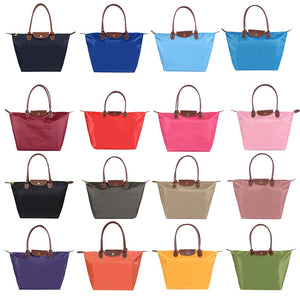 New Nylon Beach Tote Bag Fashion Womens Handbag Tote Oxford Shoulder Bags Female Waterproof Dumplings Folding Shopping Bag 2020