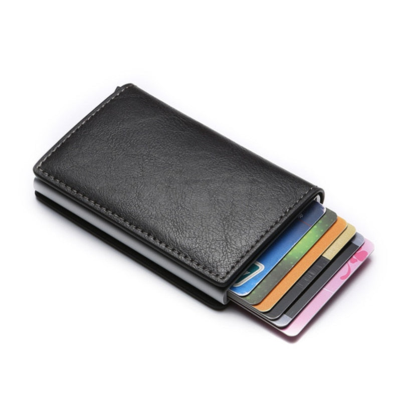 Aluminum Metal Credit Business Mini Card Wallet 2020 Dropshipping Man Women Smart Wallet Business Card Holder Hasp Rfid Wallet