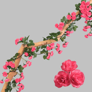 Artificial Flowers Rose 230cm length 16 to 69 flower Flowers for A Wedding Arch Flowers Garland Romantic Rose In Glass Dome