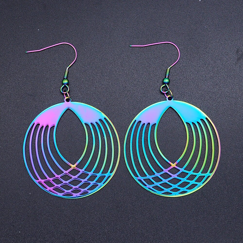 Vni and Mia 100% Stainless Steel Boho Lotus Dream Catcher Earring For Women Wholesale Fashion Bohemia Jewelry Dropshipping