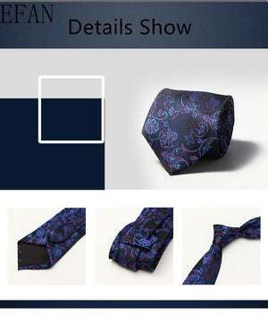 Luxury Fashion Striped Plaid Men's Tie Red Blue Grey Classic Neck Ties Leisure Business Wedding High Quality 8cm Silk Necktie