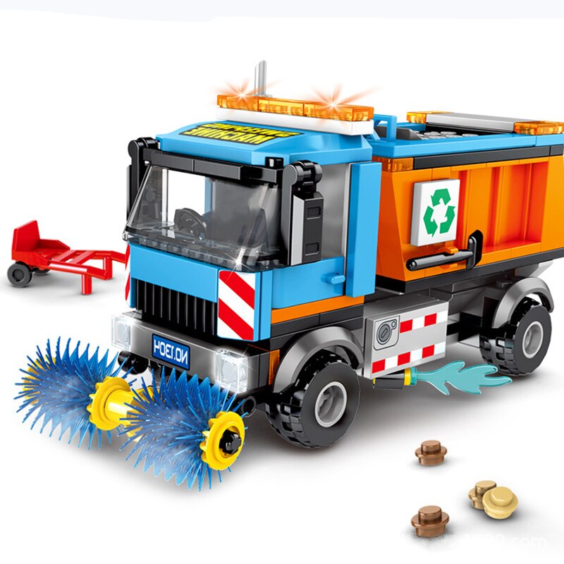 New Medical Ambulance Bricks City Fire Control Series Garbage Truck Building Blocks Model Compatible Educational Toys For Child