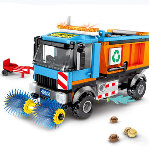 New Medical Ambulance Bricks City Fire Control Series Garbage Truck Building Blocks Model Compatible Educational Toys For Child