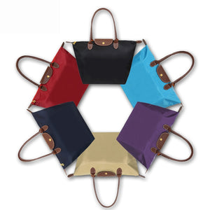 New Nylon Beach Tote Bag Fashion Womens Handbag Tote Oxford Shoulder Bags Female Waterproof Dumplings Folding Shopping Bag 2020