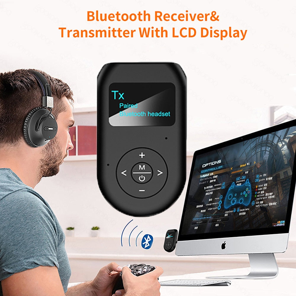 Bluetooth 5.0 Audio récepteur émetteur EDR AUX 3.5MM 3.5 Jack USB musique stéréo sans fil adaptateurs Dongle pour voiture TV PC haut-parleur