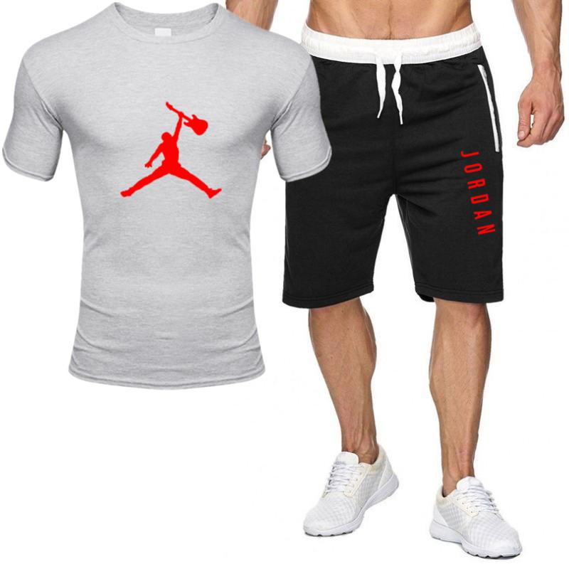 2piece set men outfits jordan 23 t-shirt shorts summer short set tracksuit men sport suit jogging sweatsuit basketball jersey