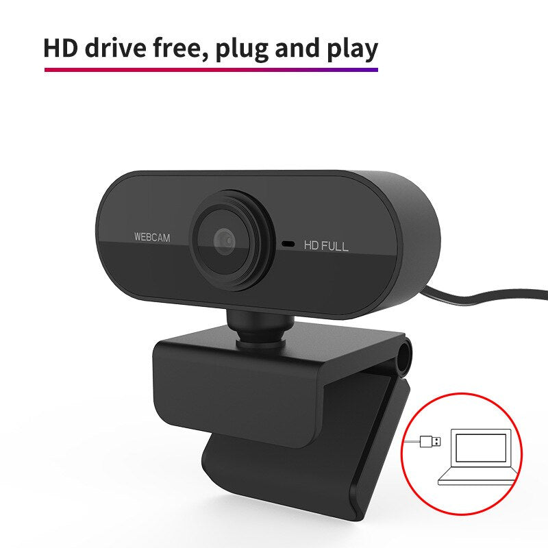 1080P HD Webcam Rotatable Autofocus USB 2.0 PC Desktop Web Camera Mini Computer Web Cam Video Recording For Live Work Conference
