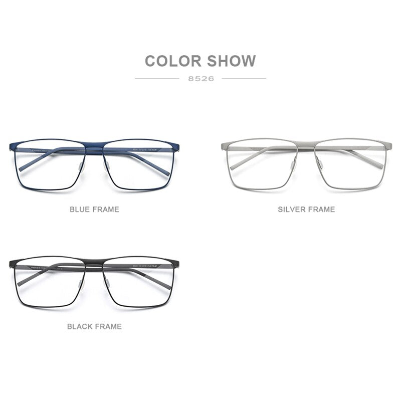FONEX Pure Titanium Glasses Frame Men 2020 Prescription Eye Glasses for Men Square Eyeglasses Myopia Optical Frame Eyewear 8526