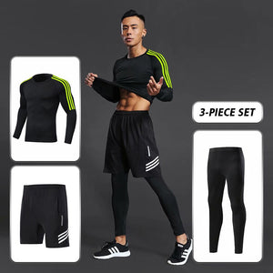 Men Quick-drying Compression Training Tracksuit Warm Gym Sport Suit Jogging For Homme Man Running Tight Fitness Workout Clothes