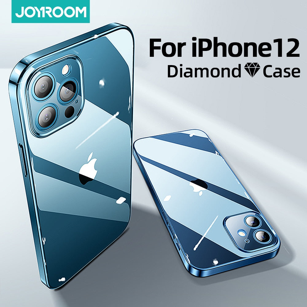 Joyroom Clear Case For iPhone 12 Pro Max 12 mini TPU+PC Shockproof Full Lens Protection Cover For iPhone 12 min Transparent Case