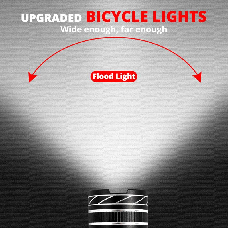 2400Mah LED Bicycle Light 2000 Lumen 3 Modes Bike Light USB Charge Aluminum Alloy Cycling Light Waterproof Bike Accessory