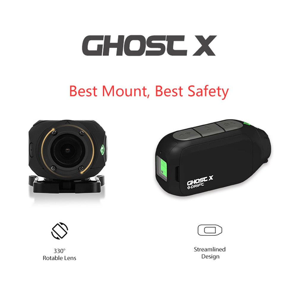 Drift Ghost X Action Camera Sports Ambarella A12 DVR 1080p Full Hd Wifi App Outdoor Motorcycle Mountain Bike Bicycle Helmet Cam