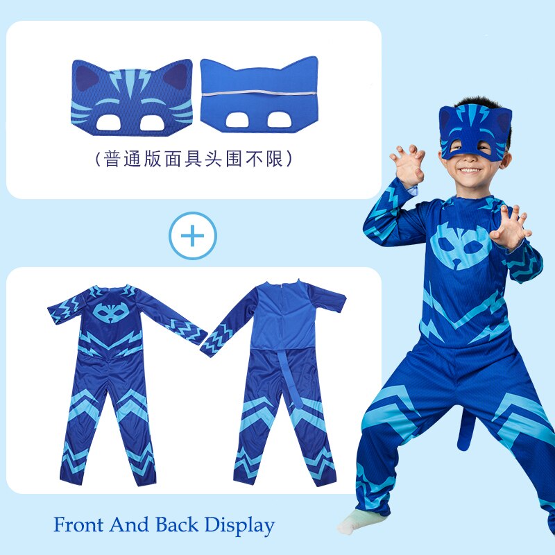 PJ masques Costume Cosplay vêtements Costume enfants jouets noël Halloween Pj masques Catboy Gekko Owlette fête d'anniversaire enfants cadeaux