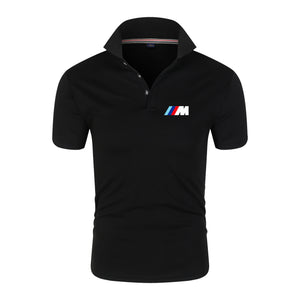 New BMW men polo shirt summer breathable short sleeve power t-shirt high quality lapel loose brand cotton sweatshirt Top Tees