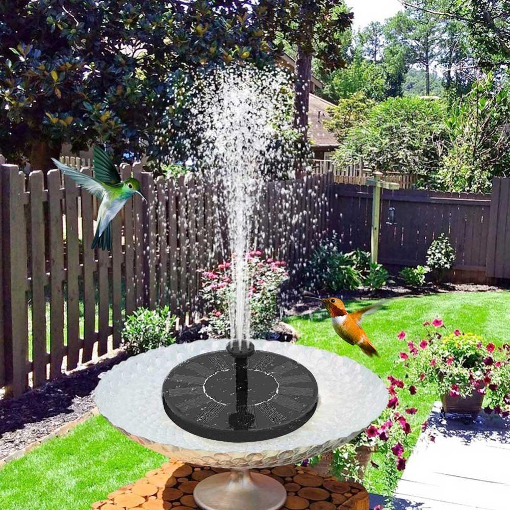 Solar Powered Fountain Garden Pool Pond Decoration Solar Panel Floating Fountain Water Pump Outdoor Bird Bath Fountain