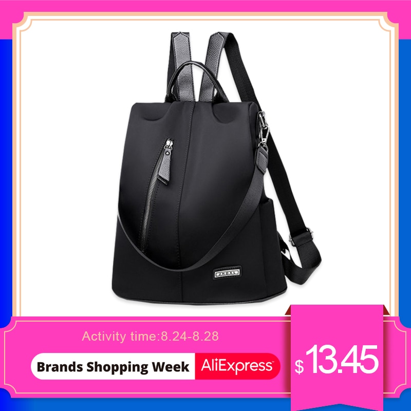 Women Anti-theft Backpack Waterproof Fabric Large Female Shoulder Bag Large Capacity Simple Style Casual Mochila Travel