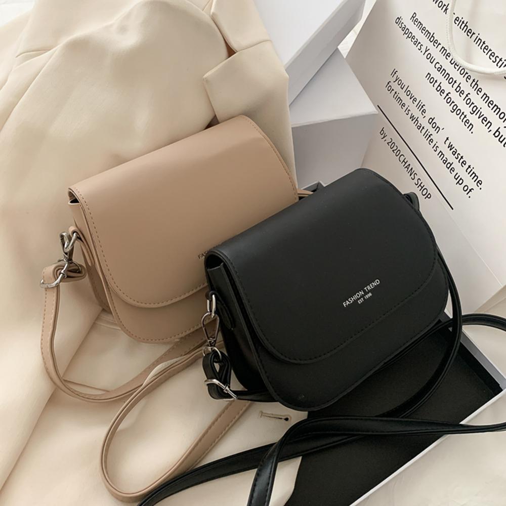 Simple Small Flap Shoulder Pouch Solid Color Women PU Leather Crossbody Bags Popular Simple Female Daily Bag Dropshipping