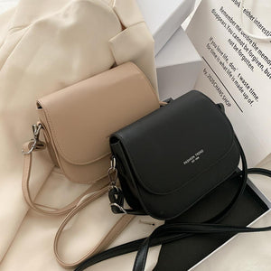 Simple Small Flap Shoulder Pouch Solid Color Women PU Leather Crossbody Bags Popular Simple Female Daily Bag Dropshipping