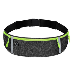 Reflective Unisex Running Belt Bag Sport Waist Band Bag Pack Travel Jogging Waist Pack Gym Fitness Bag for 6.5 Inch Phone Holder