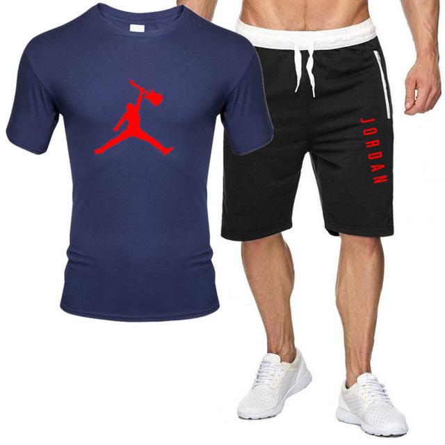 2piece set men outfits jordan 23 t-shirt shorts summer short set tracksuit men sport suit jogging sweatsuit basketball jersey